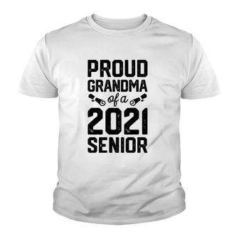 Proud Grandma Of A 2021 Senior Graduate Graduation Vintage Youth T-shirt | Mazezy