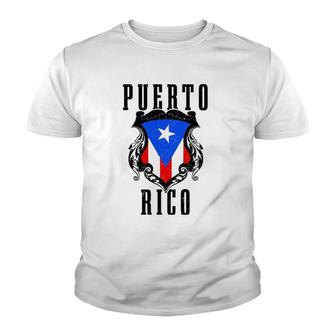 Puerto Rico Vintage Puerto Rican Flag Pride Puerto Rico Youth T-shirt | Mazezy