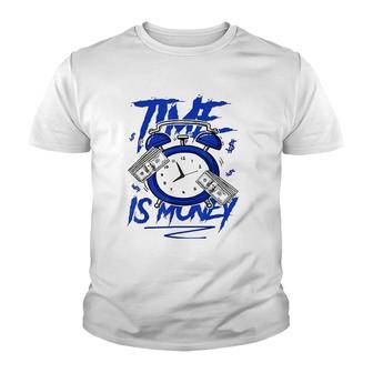 Racer Blue 5S Tee To Match Time Is Money Shoes 5 Racer Blue Youth T-shirt - Thegiftio UK