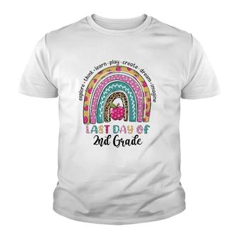 Rainbow Last Day Of School 2Nd Second Grade Funny Teacher Youth T-shirt | Mazezy UK