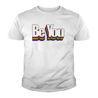 Rainbow Lgbtq Flag Lgbt Gay Pride Love Awareness Gift Raglan Baseball Tee Youth T-shirt | Mazezy