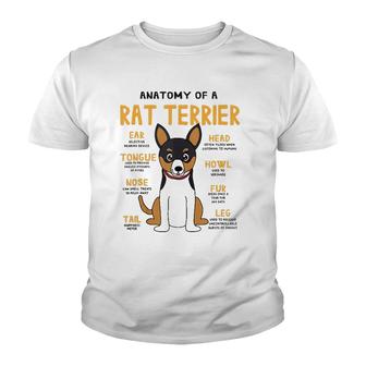 Rat Terrier Anatomy Funny Dog Mom Dad Gift Youth T-shirt - Thegiftio UK