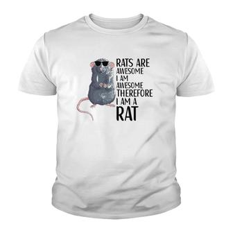 Rats Are Awesome Funny Rat Lover Apparel Youth T-shirt | Mazezy