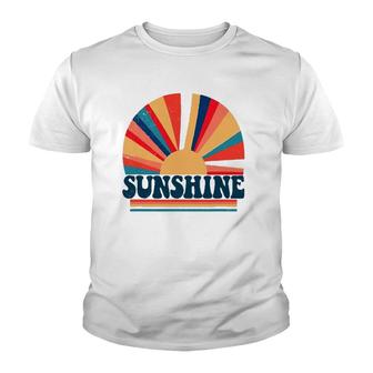 Retro 70S Style Hippie Sunshine Vintage Peace & Love Youth T-shirt | Mazezy
