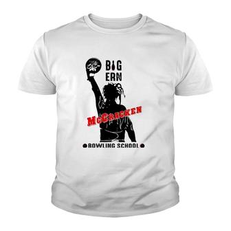 Retro Big Ern Mccracken Bowling School Flower Bowling Youth T-shirt - Thegiftio UK