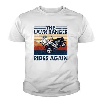 Retro Vintage The Lawn Ranger Rides Again Youth T-shirt | Mazezy