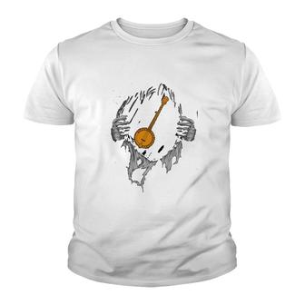 Ripped Banjo Youth T-shirt | Mazezy