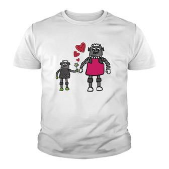 Robot Mom Mother And Son Love Mother's Day Youth T-shirt | Mazezy