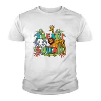 Safari Squad Zoo African Animals Youth T-shirt | Mazezy