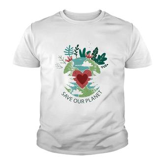 Save Our Planet Mother Earth Environment Protection Youth T-shirt | Mazezy UK