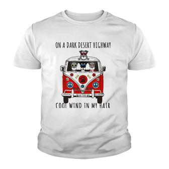 Schnauzer Artwork Painting Desert Highway Youth T-shirt - Thegiftio UK