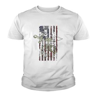 Shriner Masonic Patriotic American Flag Youth T-shirt | Mazezy