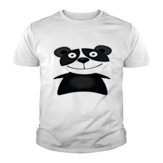Smiling Creepy Panda Youth T-shirt | Mazezy