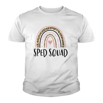 Sped Squad Boho Rainbow Teacher Special Education Youth T-shirt | Mazezy