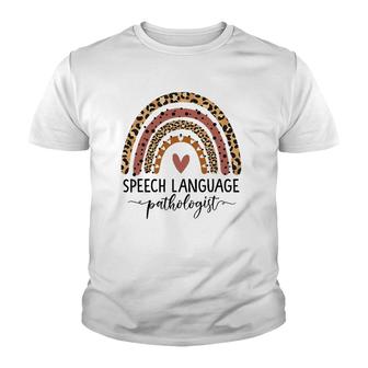 Speech Language Pathologist Rainbow Speech Therapy Gift Slp Youth T-shirt | Mazezy