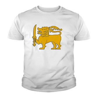 Sri Lanka Lion Flag Sinha Flag Youth T-shirt | Mazezy