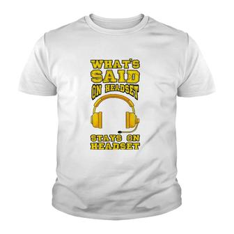 Stage Manager Headset Pun Theater Musical Gift Youth T-shirt | Mazezy