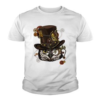Steampunk Owl Steampunk Owl Lovers Youth T-shirt | Mazezy