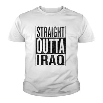 Straight Outta Iraq Great Travel & Gift Idea Youth T-shirt | Mazezy