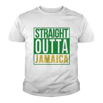 Straight Outta Jamaica Cool Jamaican Youth T-shirt | Mazezy