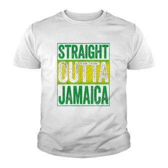Straight Outta Jamaica Youth T-shirt | Mazezy