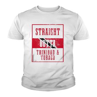 Straight Outta Trinidad & Tobago Trinidadian Flag Pride Youth T-shirt | Mazezy
