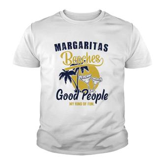 Summer Fun Vacation Margaritas Beaches & Good People Graphic Youth T-shirt | Mazezy