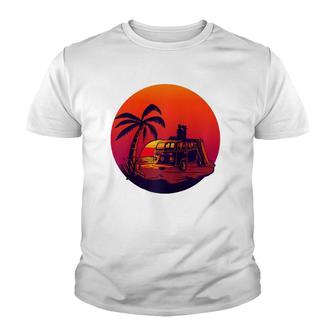 Summer Sunset - Love Van - Travel - Romanic Graphic Youth T-shirt | Mazezy