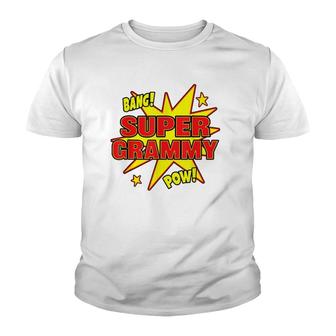 Super Grammy Super Power Grandma Grandmother Gift Youth T-shirt | Mazezy
