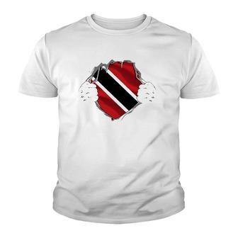 Super Trinidadians Tobagonians Heritage Trinidad Tobago Flag Youth T-shirt - Thegiftio UK