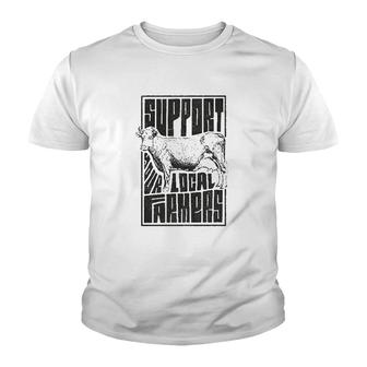 Support Your Local Farmers Proud Farming Youth T-shirt | Mazezy