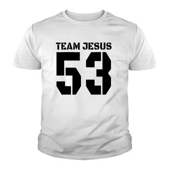 Team Jesus Athletic Jersey Soccer Fans Youth T-shirt | Mazezy