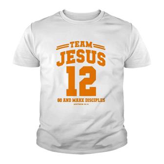 Team Jesus Go And Make Disciples Christian Gift Tee Youth T-shirt | Mazezy