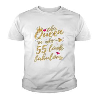 This Queen Makes 55 Look Fabulous Youth T-shirt | Mazezy