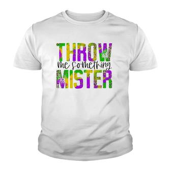 Throw Me Something Mister Leopard Mardi Gras Carnival Woman Youth T-shirt | Mazezy