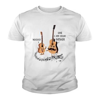 Uke I Am Your Father Ukulele Guitar Music Gift Youth T-shirt | Mazezy