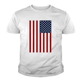 Usa American Patriotic Flag United States Red White And Blue Youth T-shirt | Mazezy