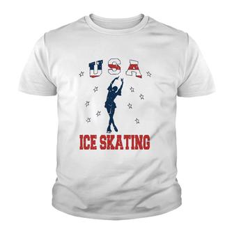 Usa Ice Skating Dance Support Youth T-shirt | Mazezy