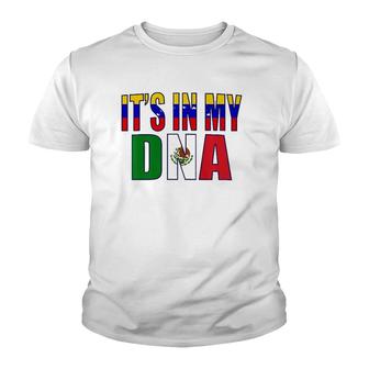 Venezuelan And Mexican Mix Dna Perfection Heritage Youth T-shirt | Mazezy