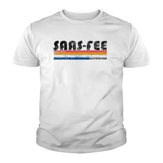 Vintage 1980S Style Saas-Fee Switzerland Youth T-shirt | Mazezy