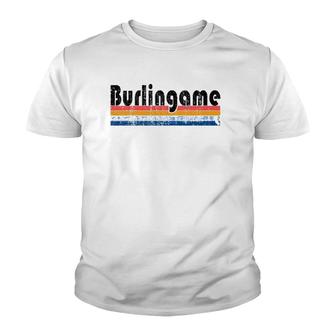 Vintage 80S Style Burlingame Ca Youth T-shirt | Mazezy