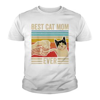 Vintage Best Cat Mom Ever Bump Fit Mothers Day Gift Women T-shirt Youth T-shirt - Thegiftio