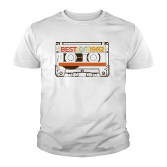 Vintage Cassette Tape Birthday Gifts Born In Best Of 1982 Ver2 Youth T-shirt | Mazezy