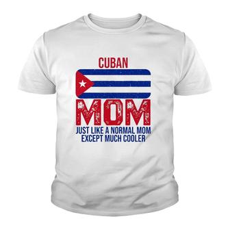 Vintage Cuban Mom Cuba Flag Design For Mother's Day Youth T-shirt | Mazezy