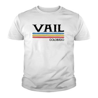 Vintage Vail Colorado Co Souvenir Gift Youth T-shirt | Mazezy