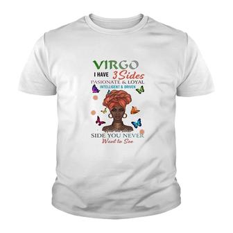 Virgo I Have Three Sides Youth T-shirt | Mazezy