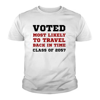 Voted Time Travel Funny Youth T-shirt | Mazezy