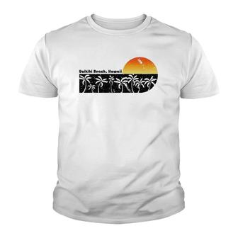 Waikiki Beach Hawaii Vintage Sunset Beach Youth T-shirt | Mazezy
