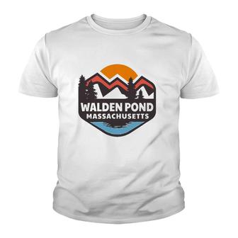 Walden Pond Massachusetts Mountains Sunset Youth T-shirt | Mazezy