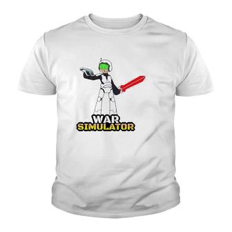 War Simulator Space Trooper Gamer Gift Youth T-shirt | Mazezy